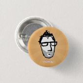 visnup knop (oranje) ronde button 3,2 cm (Voorkant /achterkant)