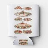 Visoester Patties, Turbot, Whitebait, Makreel Blikjeskoeler (Achterkant)