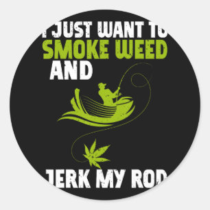Visonkruid Visser Angler Ronde Sticker