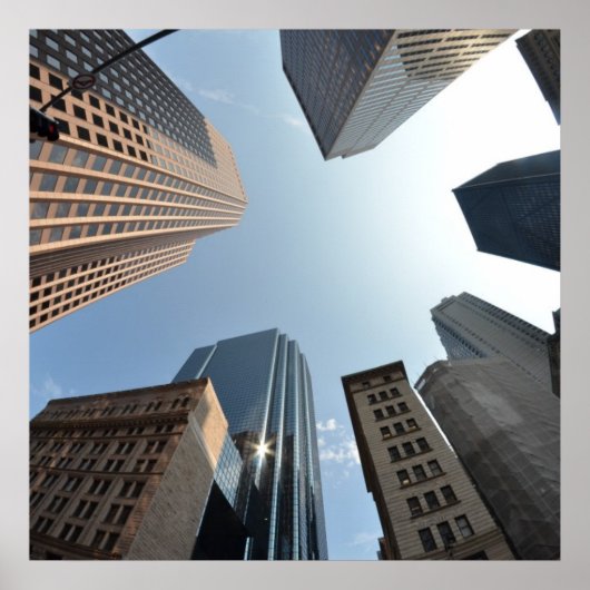 Visooglens van gebouwen, Boston, VS Poster (Voorkant)