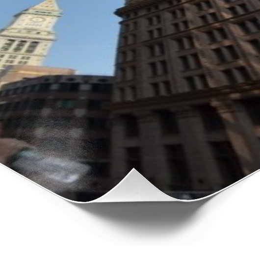 Visooglens van gebouwen, Boston, VS Poster (Hoek)