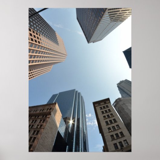 Visooglens van gebouwen, Boston, VS Poster (Voorkant)