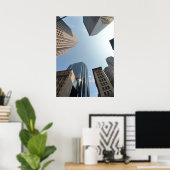 Visooglens van gebouwen, Boston, VS Poster (Thuiskantoor)