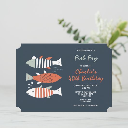 Vispartij Kaart (Staand voorkant)