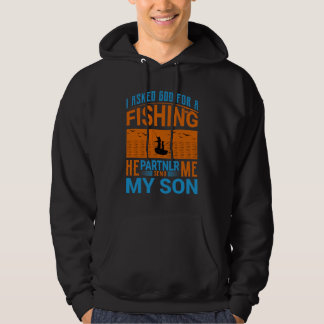 Vispartner Vader-Zoon Ontwerp Hoodie