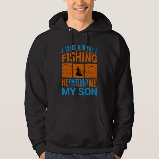 Vispartner Vader-Zoon Ontwerp Hoodie (Voorkant)