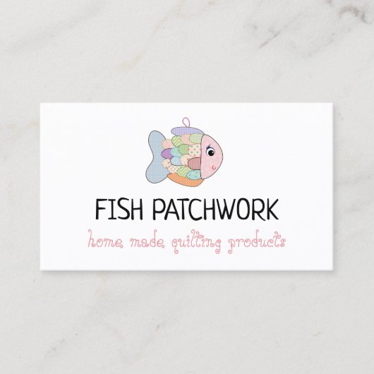 Vispatchwork-kanteling Visitekaartje (Voorkant)