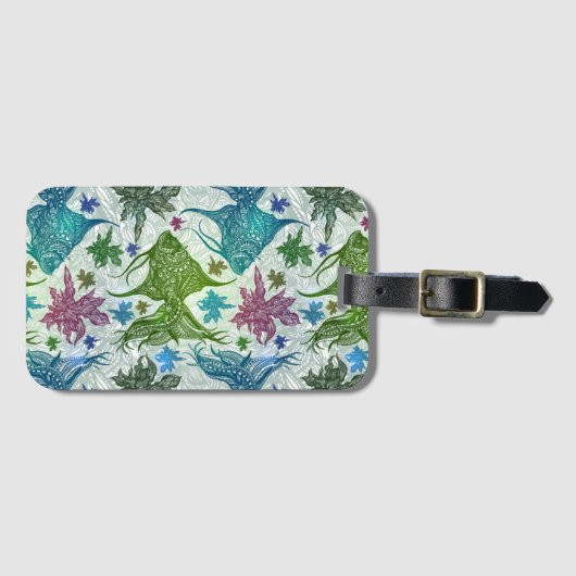  vispatroon bagagelabel (Voorkant (horizontaal))