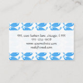 Vispatroon, blauwe visserij, viswinkel, aquariums visitekaartje (Achterkant)