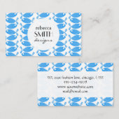 Vispatroon, blauwe visserij, viswinkel, aquariums visitekaartje (Voorkant / Achterkant)