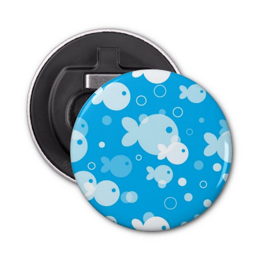 vispatroon button flesopener (Voorkant)