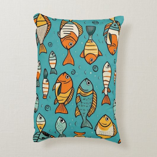 Vispatroon cadeau ideeën accent kussen (Achterkant (Verticaal))