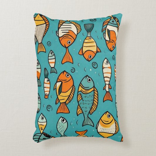 Vispatroon cadeau ideeën accent kussen (Voorkant(Verticaal))