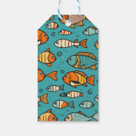 Vispatroon cadeau ideeën cadeaulabel