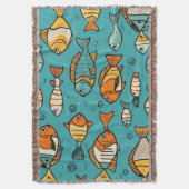 Vispatroon cadeau ideeën deken (Voorkant Verticaal)