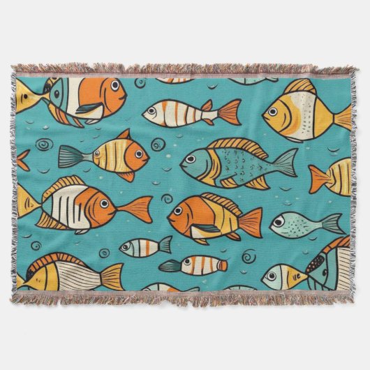 Vispatroon cadeau ideeën deken (Voorkant)