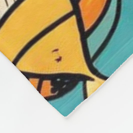 Vispatroon cadeau ideeën fleece deken (Hoek)