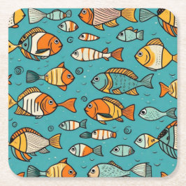 Vispatroon cadeau ideeën kartonnen onderzetters