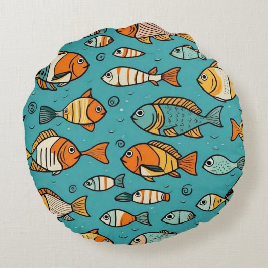 Vispatroon cadeau ideeën rond kussen (Achterkant)