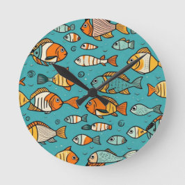 Vispatroon cadeau ideeën ronde klok