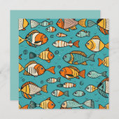 Vispatroon cadeau ideeën save the date (Voorkant / Achterkant)