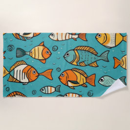 Vispatroon cadeau ideeën strandlaken