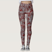 Vispatroon, dubbele kleuren b. DRed BG Leggings (Voorkant)
