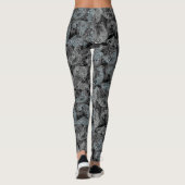 Vispatroon, dubbele kleuren b. Zwart BG Leggings (Achterkant)