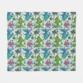  vispatroon fleece deken (Voorkant (Horizontaal))