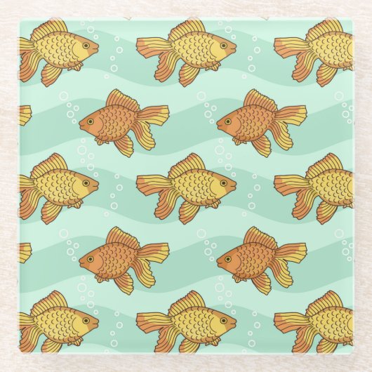 Vispatroon Glazen Onderzetter (Voorkant)