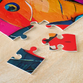 Vispatroon in meerdere kleuren legpuzzel (Zijkant)