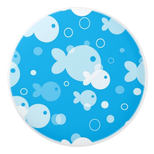 vispatroon keramische knop (Voorkant)