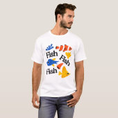 vispatroon kunst t-shirt (Voorkant volledig)