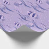 Vispatroon op Paarse inpakpapier (Hoek)