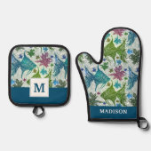 vispatroon ovenwant & pannenlap set (Voorkant)