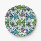  vispatroon papieren bordje (Voorkant)