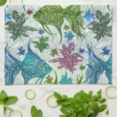  vispatroon theedoek (Gevouwen)