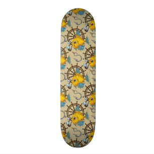 Vispatroon van een zeekapitein persoonlijk skateboard