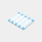 Vispatroon, vispatroon, blauwe visserij post-it® notes (Schuin)