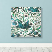 Vispatroon voor gordelrog en tongschenkel Abalone Canvas Afdruk (Insitu (Houten vloer))