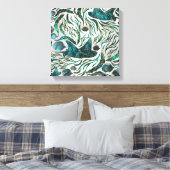 Vispatroon voor gordelrog en tongschenkel Abalone Canvas Afdruk (Insitu (Slaapkamer))