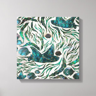 Vispatroon voor gordelrog en tongschenkel Abalone Canvas Afdruk