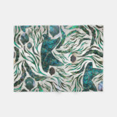 Vispatroon voor gordelrog en tongschenkel Abalone Fleece Deken (Voorkant (Horizontaal))