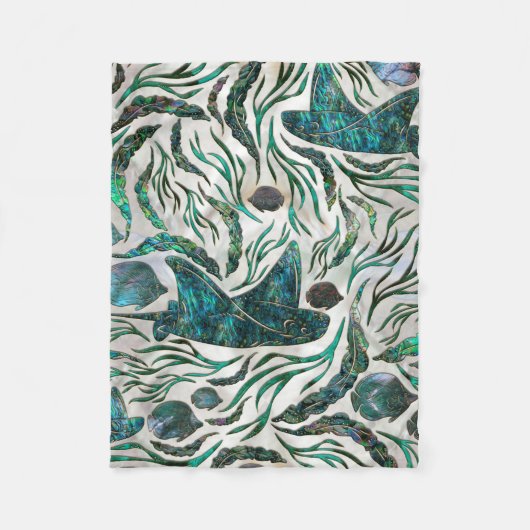 Vispatroon voor gordelrog en tongschenkel Abalone Fleece Deken (Voorkant)