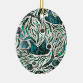 Vispatroon voor gordelrog en tongschenkel Abalone Keramisch Ornament (Rechts)