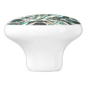 Vispatroon voor gordelrog en tongschenkel Abalone Keramische Knop (Zijkant)