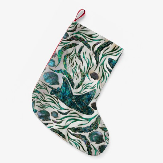 Vispatroon voor gordelrog en tongschenkel Abalone Kleine Kerstsok (Voorkant (Hangend))