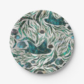 Vispatroon voor gordelrog en tongschenkel Abalone Papieren Bordje (Voorkant)
