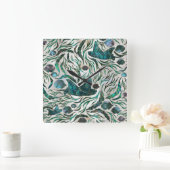 Vispatroon voor gordelrog en tongschenkel Abalone Vierkante Klok (Huis)