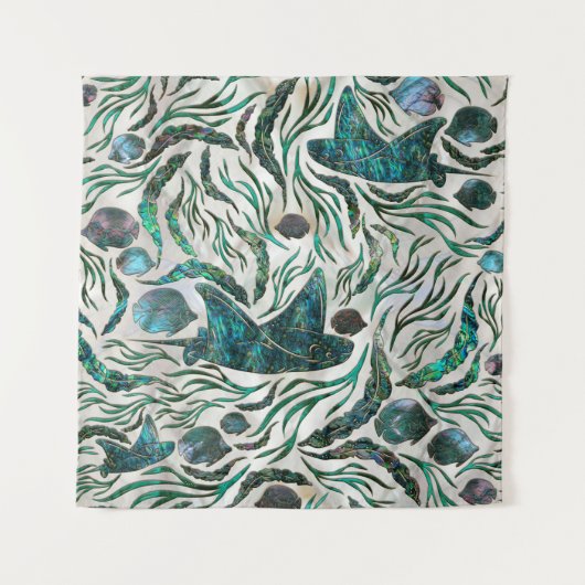 Vispatroon voor gordelrog en tongschenkel Abalone Wandkleed (Voorkant)